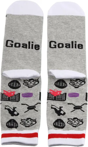 Vista 3 de PXTIDY 2 pares de calcetines de portero de hockey portero regalo de portero de hockey sobre hielo regalos para jugadores de hockey sobre hielo