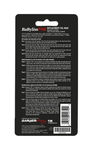 Vista 3 de BaBylissPRO Lámina y cortador de repuesto para máquinas de afeitar MetalFX de doble hoja
