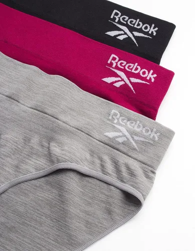 Vista 2 de Reebok Ropa interior para mujer - Bragas de bikini de microfibra sin costuras (paquete de 3)