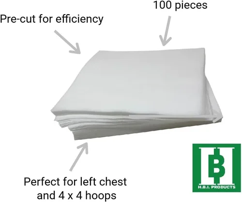 Vista 7 de Estabilizador Lavable Soluble en Agua 20,32 x 20,32 cm Piezas Cortadas para Bordado a Máquina y a Mano - Compatible con Bastidores 4x4 100 Hojas