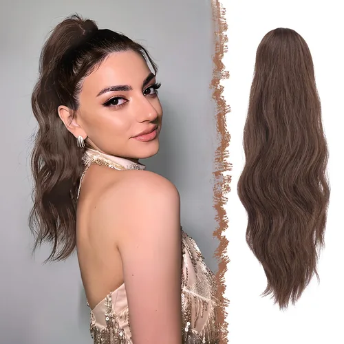 Vista 25 de FESHFEN Extensiones de Cola de Caballo, Pieza de Cabello de Cola de Caballo Larga con Pinza de Garra, Pieza de Cabello Sintético de Colas de Caballo