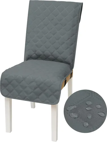 Vista 20 de Yonus Funda impermeable para silla de comedor, funda para silla de oficina, funda resistente al agua para silla de comedor, funda para silla