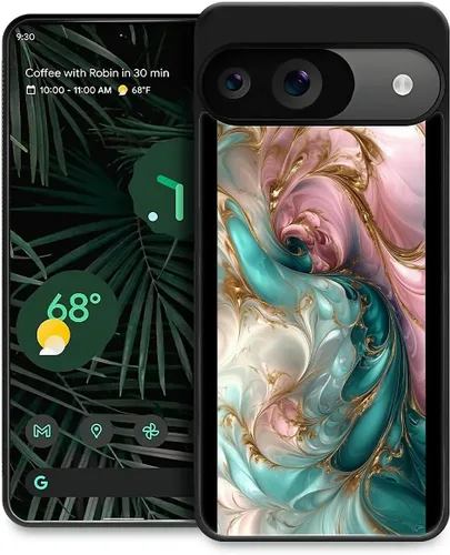 Vista 270 de Compatible con Google Pixel 4A 5G Mobile Case Creative Acrylic Back Panel Silicona Edge Case Slim Protección Especialmente para Google Pixel 4A 5G