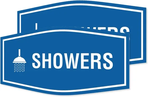 Vista 23 de Fancy Showers - Letrero (negro/plateado), tamaño mediano