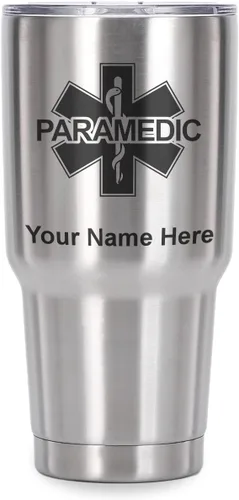 Vista 41 de LaserGram Vaso aislado al vacío de 20 onzas, paramédico, grabado personalizado incluido (negro) Engraved Gift for Paramedics, Vacuum Insulated
