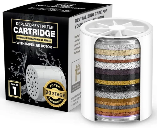 Vista 11 de AquaHomeGroup Cartucho de filtro premium de repuesto de 20 etapas (sin carcasa), compatible con cualquier filtro de ducha de diseño similar de 15