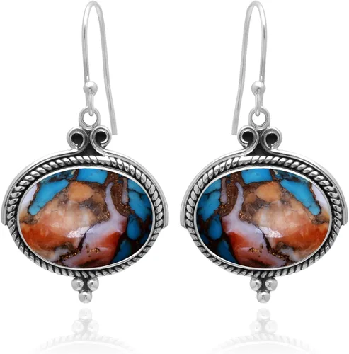 Vista 19 de Veracity Jewelry - Aretes de plata de ley con piedras preciosas para mujeres y niñas, regalo para su cumpleaños, aniversario, esposa, mamá, novia