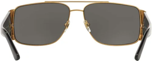 Vista 4 de Versace Gafas de sol Hombre Montura Dorada, Lentes Gris Oscuro, 0MM