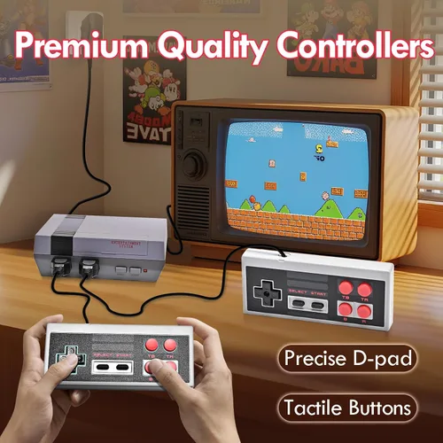 Vista 4 de Retro Game Console for NES, Retro Gaming Console with 620 Built-in Games, Classic Mini Entertainment System for Nintendo, Plug and Play with Dual