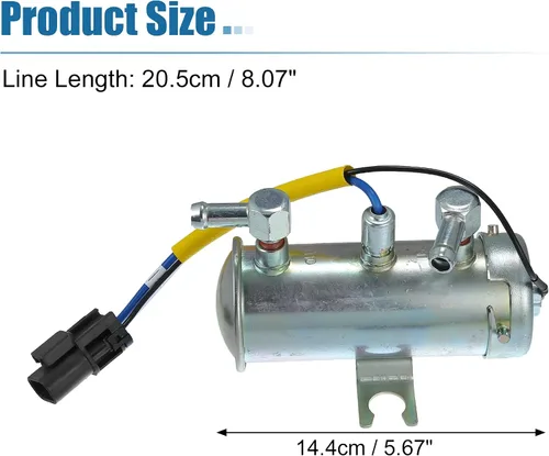 Vista 8 de X AUTOHAUX 1 Unidades 24V Universal Auto Bomba De Combustible Eléctrica Reemplazo Durable Tono Plata