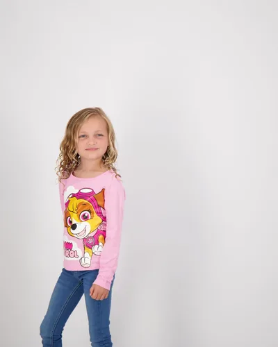 Vista 8 de Paw Patrol Nickelodeon Everest and Skye Girls 3 Pack Long Sleeve T-Shirts - BlueGreyPink