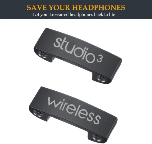 Vista 5 de Studio 3 Bisagra de repuesto igual que el kit de reparación de piezas de repuesto OEM A1914, accesorios duraderos compatibles con auriculares