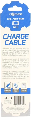 Vista 2 de Tomee Charge Cable for Wii U GamePad