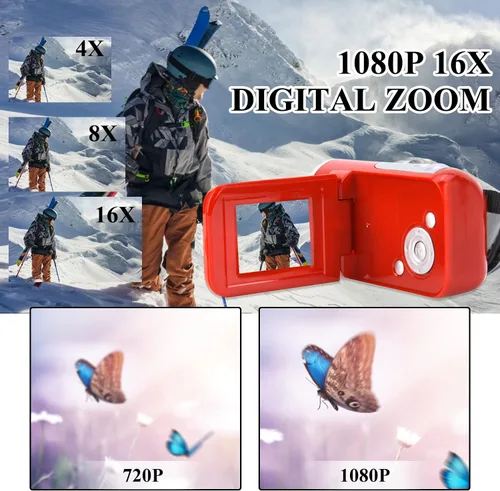 Vista 2 de EBTOOLS Videocámara digital para niños, videocámara digital portátil para niños con pantalla LCD TFT a color de 2 pulgadas, adecuada para ejercicio