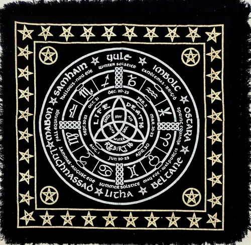 Vista 4 de CRAFT KALA Tarot Altar - Mantel especial de adivinación para hombre, cueva, pegan, habitación, bar, decoración de pared para el hogar, Wiccano, tela