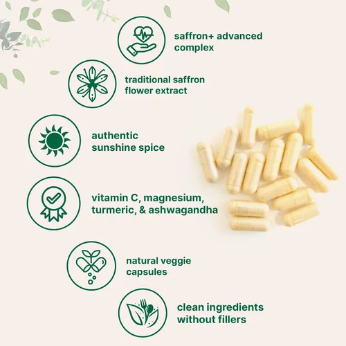 Vista 3 de Micro Ingredientes Azafrán+Suplementos Avanzados, 60 Cápsulas Vegetarianas