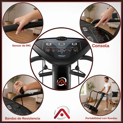 Vista 4 de Axis-Plate máquina vibratoria con plataforma para cuerpo entero delgado, placa de vibración para la buena