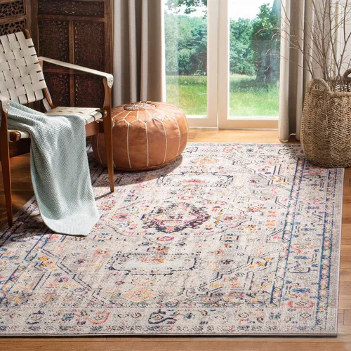 Vista 18 de SAFAVIEH Madison Collection - Alfombra de pasillo de 2 pies 2 pulgadas x 8 pies, color salvia y marfil, diseño bohemio oriental envejecido,