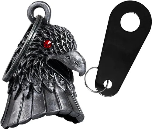 Vista 8 de Dream Apparel Campana de Motocicleta Ángel Guardián Aleja Gremlins, Campana de Motociclista para Hombres Mujeres Motociclistas, Regalo de Buena