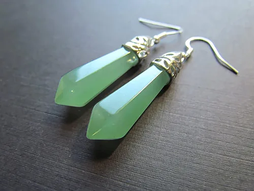 Vista 8 de Aretes de jade auténticos para mujer, joyería hecha a mano, claros, oscuros, piedra verde y plata, colgantes, colgantes, piedra natural, regalos