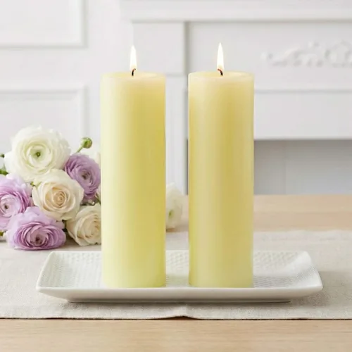 Vista 16 de Richland® Juego de 20 velas de pilar de 2 x 3 pulgadas, color marfil sin perfume