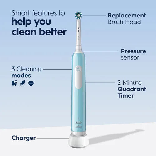 Vista 4 de Oral-B Pro 1000 CrossAction - Cepillo de dientes eléctrico, Verde