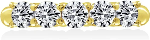 Vista 8 de Amazon Essentials Anillo de plata de ley de cinco piedras con circonita cúbica de corte redondo Infinite Elements (anteriormente colección Amazon)