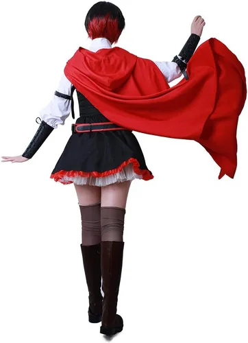 Vista 2 de miccostumes - Disfraz de Halloween para mujer, color rojo