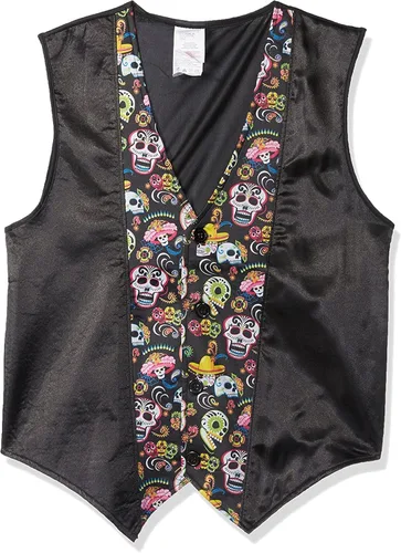 Vista 3 de Rubies Forum Novelties Inc - Chaleco para el día de los muertos Como se muestra talla única