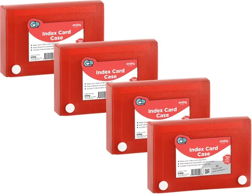 Vista 16 de Enday Tarjetero de índice de 3 x 5, estuche azul para tarjetas de índice con 5 separadores de pestañas, organizador de tarjetas de índice, soporte