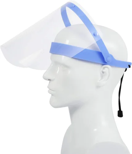 Vista 3 de 3 protectores faciales con visera abatible, cubierta protectora transparente para laboratorio, hogar, cocina, uso personal