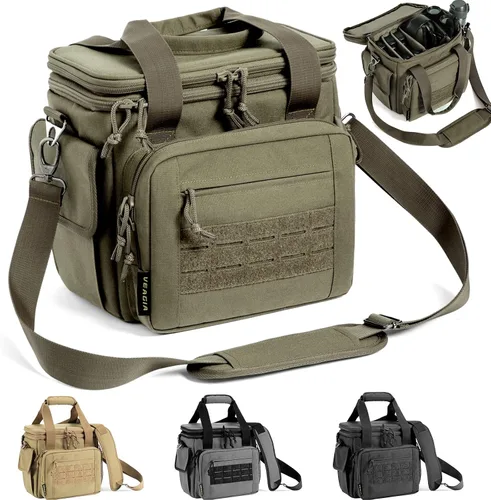 Vista 7 de Bolsa para el rango, estuche para pistola, bolsas de rango de estuche suave para pistolas y municiones con doble capa a prueba de explosiones
