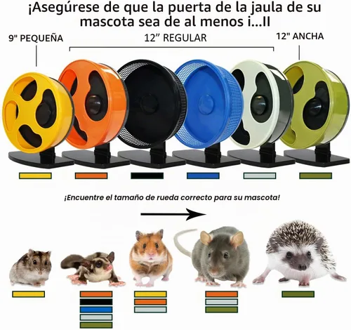 Vista 2 de Silent Runner regular de 12 pulgadas Rueda + accesorio de jaula Planeadores de azúcar, hámsters, ratas