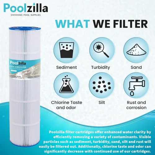 Vista 7 de Poolzilla Paquete de 4 cartuchos de filtro de piscina de repuesto para Unicel C-7459, Jandy CL 340, PJAN85, Filbur FC-6405, FC-0800, A0557900