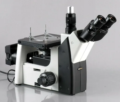 Vista 2 de AmScope Microscopio metalúrgico trinocular invertido ME1200T 50X-500X