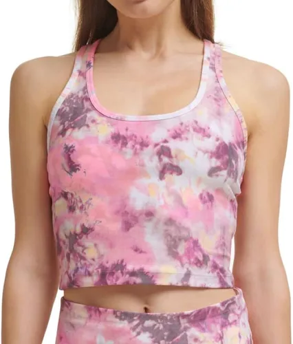 Vista 3 de Calvin Klein Performance Camiseta sin mangas con espalda cruzada estampada para mujer