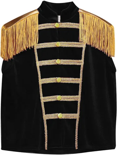 Vista 3 de vastwit Unisex Niños Circus Showman Drum Majorette Disfraz Cuello Soporte Flecos Epaulet Chaleco Chaquetas
