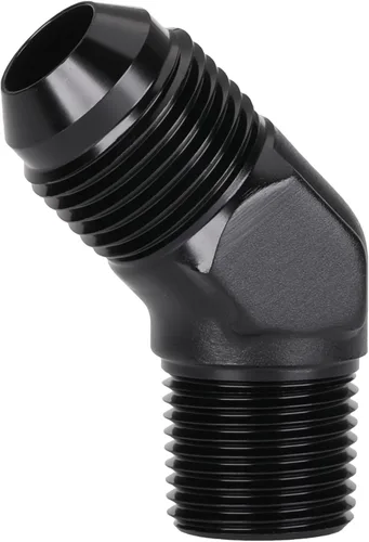 Vista 16 de 3AN macho Flare a 1/4 NPT tubo macho 90 grados codo adaptador unión aluminio negro