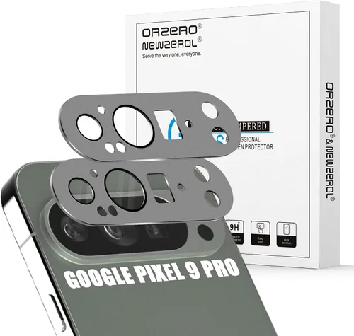 Vista 23 de Orzero Paquete de 2 protectores de lente de cámara compatibles con Google Pixel 9 Pro XL, protector de cámara de metal y vidrio de alta calidad