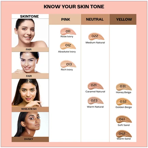 Vista 7 de FACESCANADA All Day Hydra Matte Foundation With SPF 30 - Rose Ivory Protector solar hidratante 3 en 1 Sin aceite con vitamina C 0.85 onzas