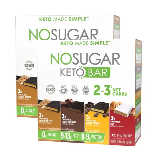 Vista 10 de Snack Keto Bar sin azúcar, bajo en carbohidratos, sin azúcar, con macros aptos para dieta cetogénica