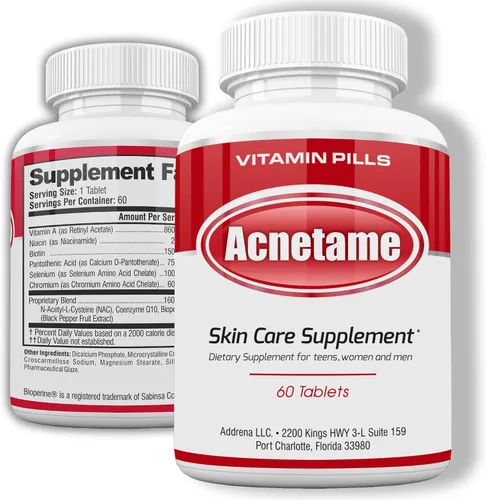 Vista 9 de Acnetame Píldoras para el acné, paquete de 2 120 píldoras, suplementos vitamínicos para brotes de acné, tabletas hormonales para eliminar la piel