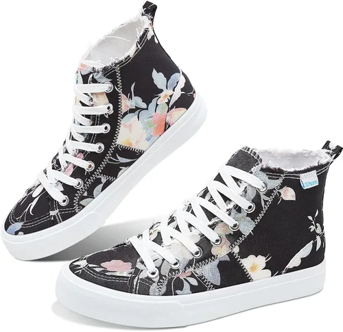 Vista 67 de Obtaom Zapatos de lona de alta calidad para mujer/hombre para jugar a media pantorrilla, zapatillas de deporte de moda casuales con cordones de alta