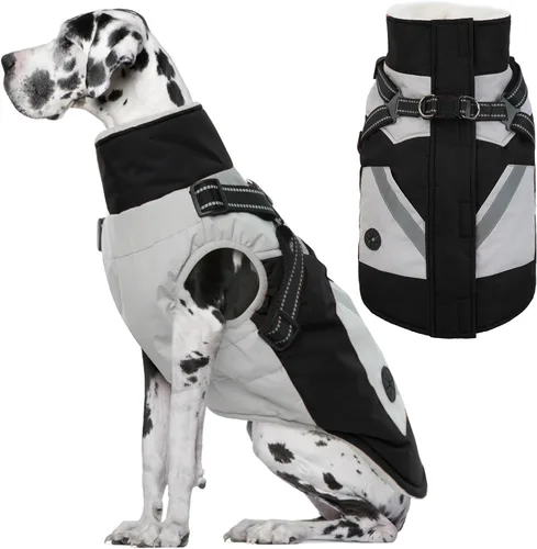 Vista 27 de IECOii Abrigos para perros pequeños, arnés de invierno con cremallera, color verde, talla XS, cálido abrigo de invierno para perros pequeños