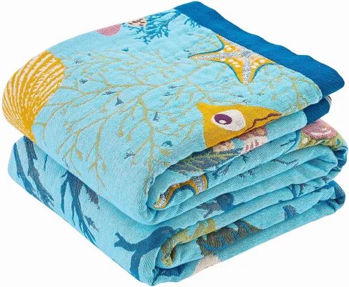 Vista 18 de Manta bohemia de muselina de algodón tejida con flores decorativas de 50 x A-verde