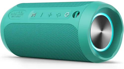 Vista 11 de EDUPLINK - Bocina portátil inalámbrica con Bluetooth impermeable IPX7 con bocinas de mayor sonido, 20 W con interruptor y conexión Bluetooth, modo