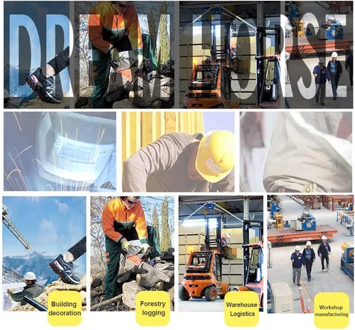Vista 6 de Zapatos de punta de acero para hombres y mujeres, zapatos de trabajo de seguridad, cómodos, con puntera de acero, a prueba de pinchazos, zapatos