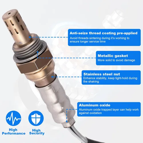 Vista 2 de 4 sensores O2 15717, sensor de oxígeno compatible con Ford para serie E compatible con Lincoln para Continental para Mazda para B4000 para Mercury