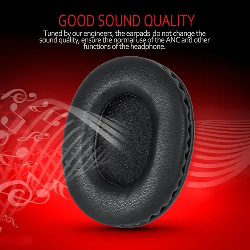 Vista 5 de Almohadillas de repuesto para Audio Technica M50X – Almohadillas de espuma viscoelástica suaves compatibles con ATH M50X M50BT M40X M35 M30