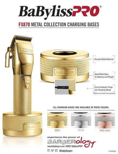 Vista 8 de BaBylissPRO Bases de carga MetalFX Clipper